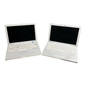 Apple White MacBook Pair with White Keyboards
